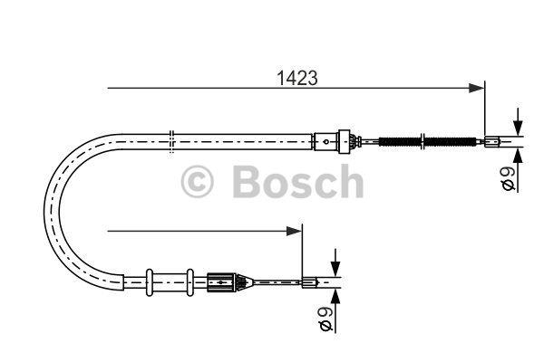Parking brake cable left Bosch 1 987 477 632
