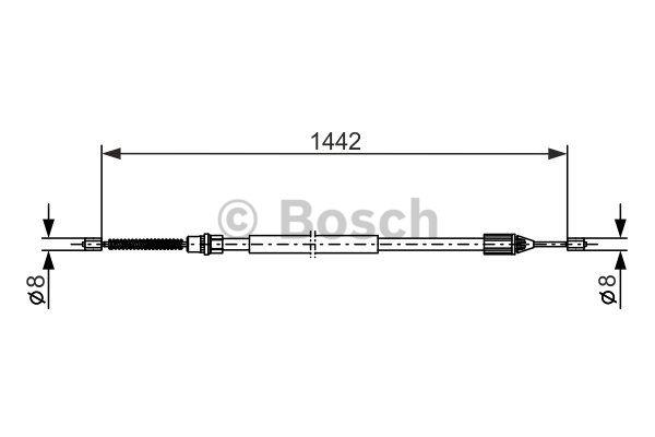 Cable Pull, parking brake Bosch 1 987 477 643