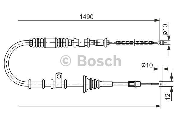 Parking brake cable, right Bosch 1 987 477 675