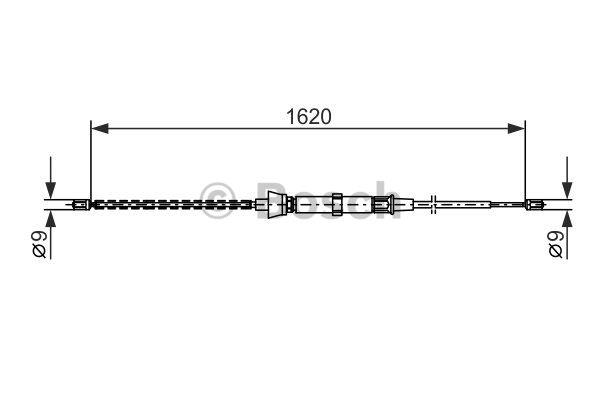 Bosch Handbrake cable – price 56 PLN