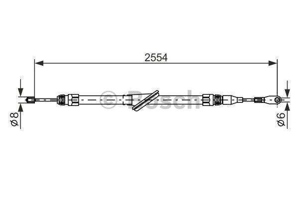 Cable Pull, parking brake Bosch 1 987 477 699