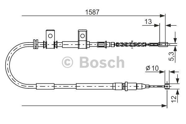 Parking brake cable, right Bosch 1 987 477 717