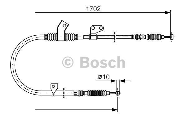Parking brake cable left Bosch 1 987 477 747