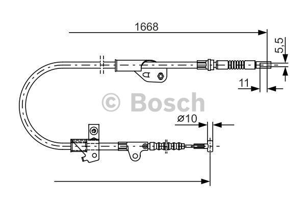 Parking brake cable, right Bosch 1 987 477 755