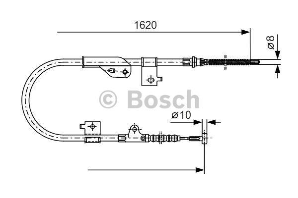 Parking brake cable left Bosch 1 987 477 758