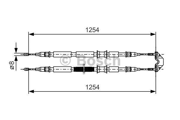 Handbrake cable Bosch 1 987 477 764