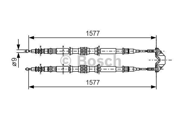 Cable Pull, parking brake Bosch 1 987 477 767