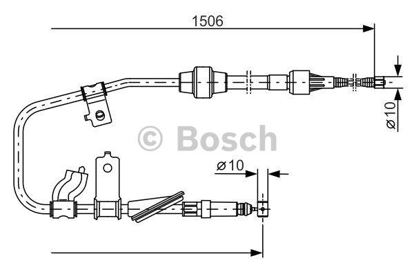 Parking brake cable left Bosch 1 987 477 789