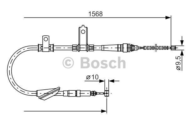 Bosch Parking brake cable, right – price 124 PLN