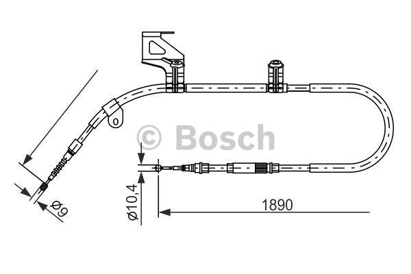 Parking brake cable left Bosch 1 987 477 803