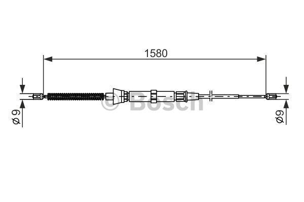 Handbrake cable Bosch 1 987 477 806