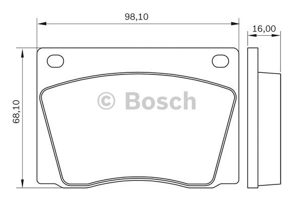 Bosch 0 986 BB0 487 Brake Pad Set, disc brake 0986BB0487