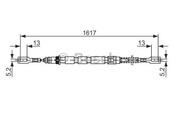 Cable Pull, parking brake Bosch 1 987 477 843