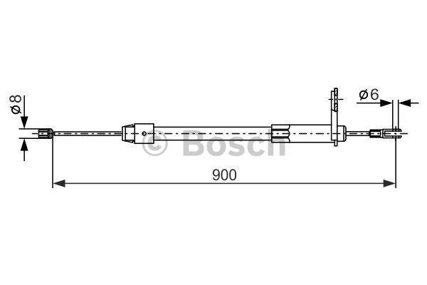 Parking brake cable, right Bosch 1 987 477 847