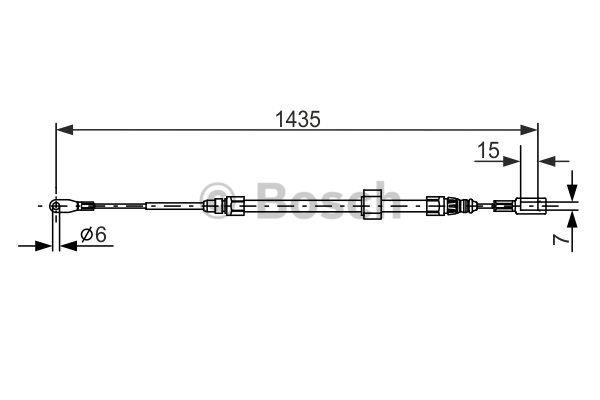 Cable Pull, parking brake Bosch 1 987 477 853