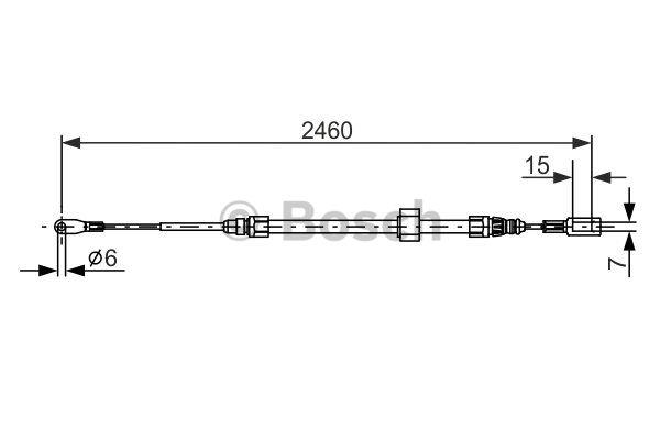Cable Pull, parking brake Bosch 1 987 477 855