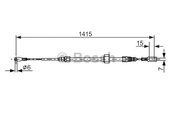 Cable Pull, parking brake Bosch 1 987 477 856