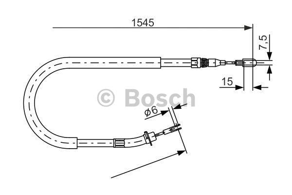 Cable Pull, parking brake Bosch 1 987 477 857