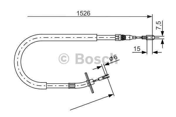 Cable Pull, parking brake Bosch 1 987 477 859
