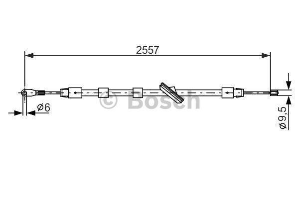 Cable Pull, parking brake Bosch 1 987 477 896
