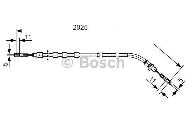 Parking brake cable left Bosch 1 987 477 903