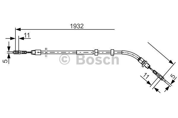 Parking brake cable, right Bosch 1 987 477 904