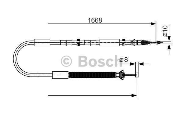 Bosch Parking brake cable, right – price