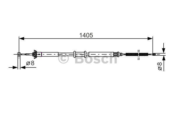 Handbrake cable Bosch 1 987 477 928