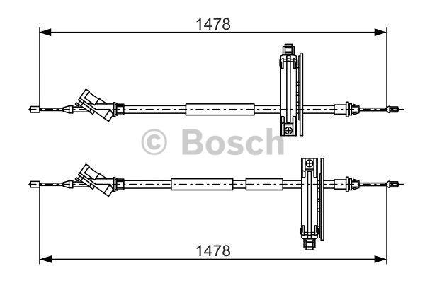 Cable Pull, parking brake Bosch 1 987 477 932