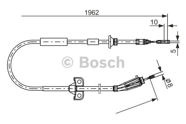 Cable Pull, parking brake Bosch 1 987 477 941