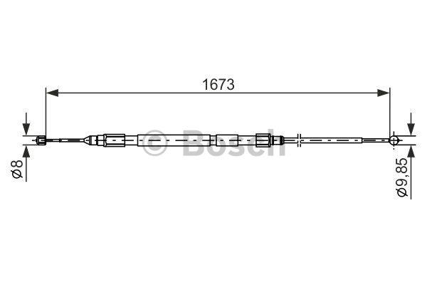 Parking brake cable, right Bosch 1 987 477 947