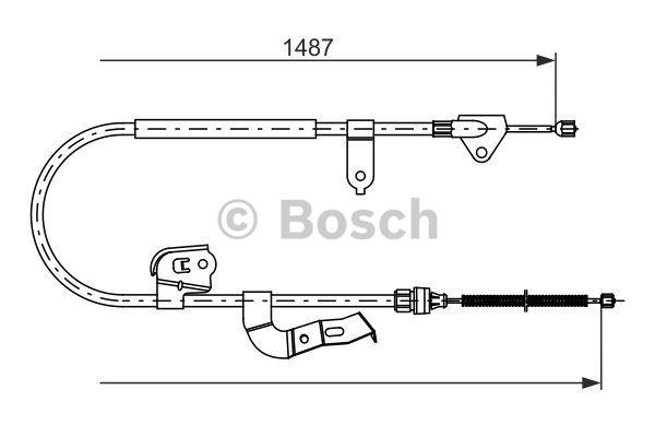 Cable Pull, parking brake Bosch 1 987 477 952