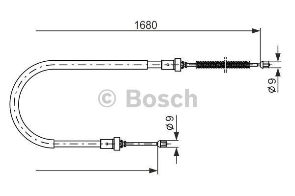 Cable Pull, parking brake Bosch 1 987 477 955