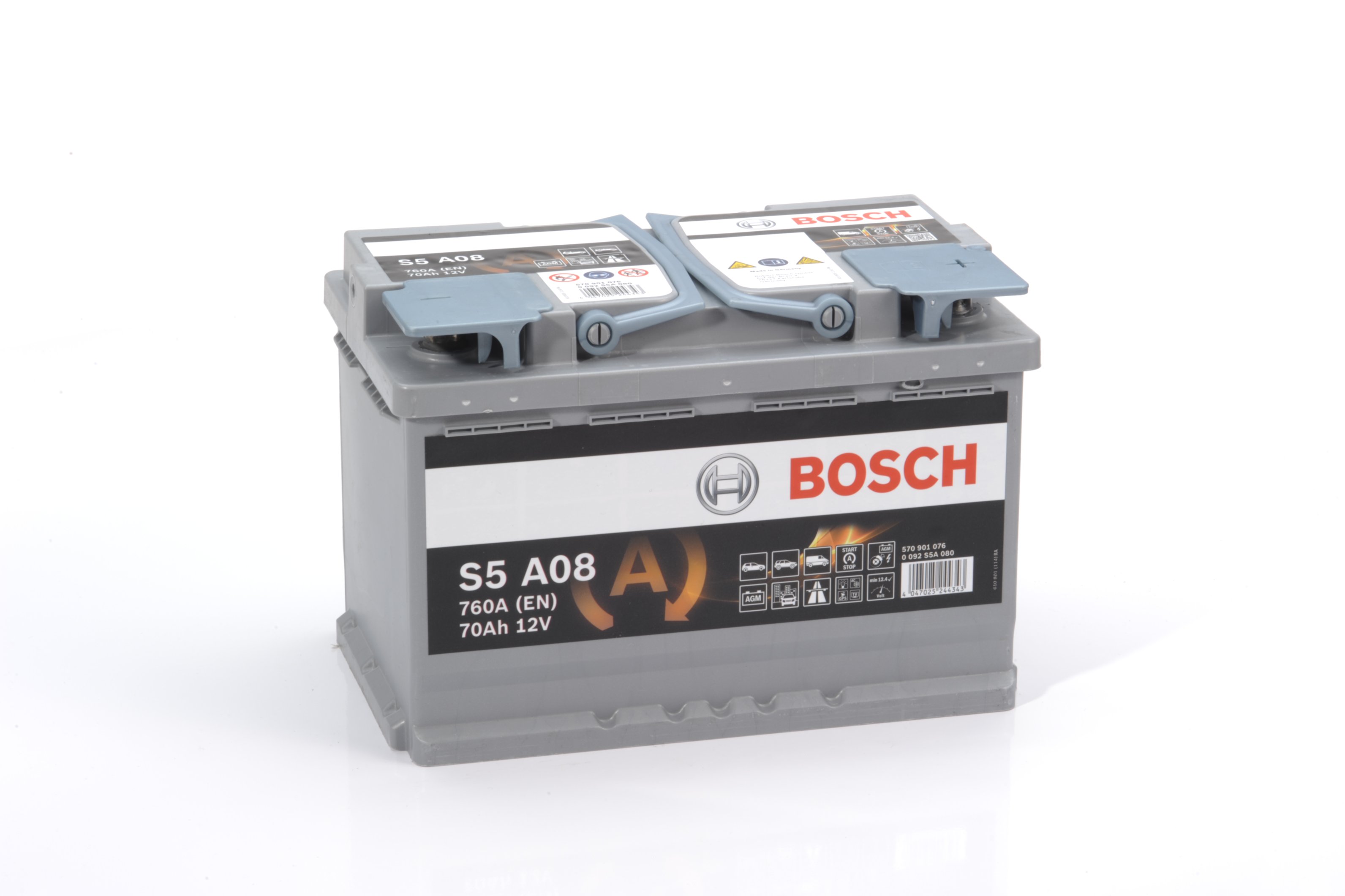 Battery Bosch 12V 70Ah 760A(EN) R+ Start&amp;Stop Bosch 0 092 S5A 080