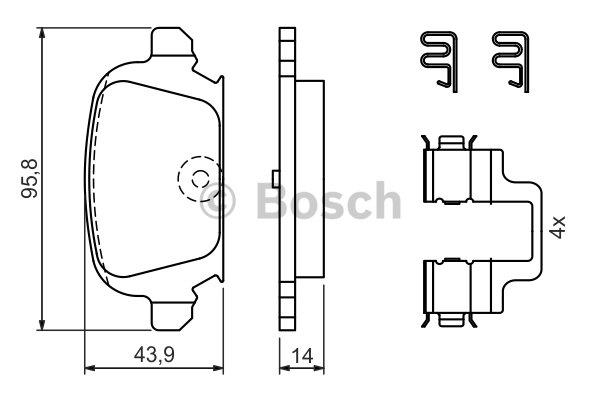 Bosch Brake pad set – price 125 PLN