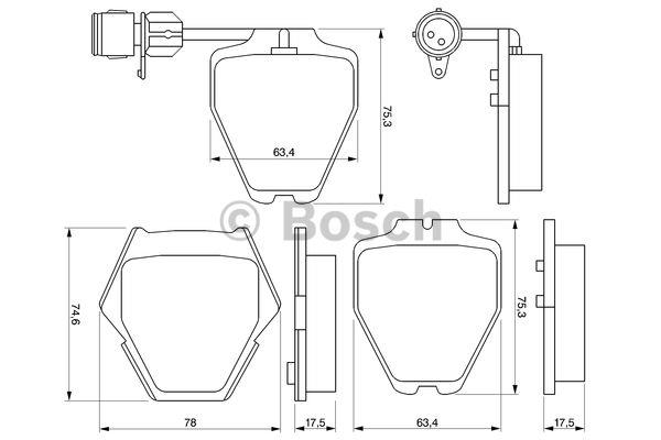 Bosch Brake Pad Set, disc brake – price 253 PLN