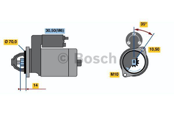 Bosch 0 001 107 038 Starter 0001107038 0001107038 Bosch Starter