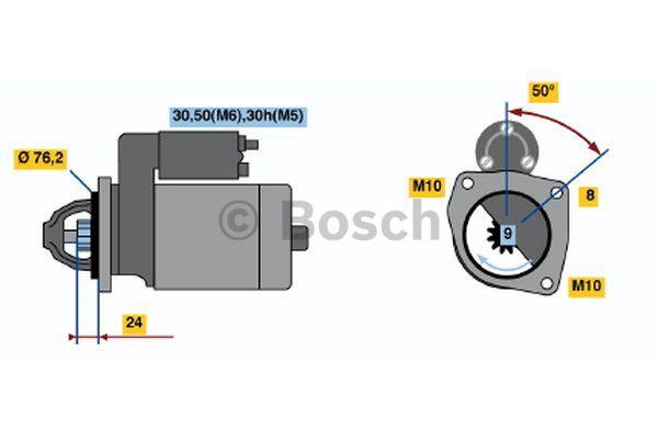 Bosch 0 001 108 169 Starter 0001108169