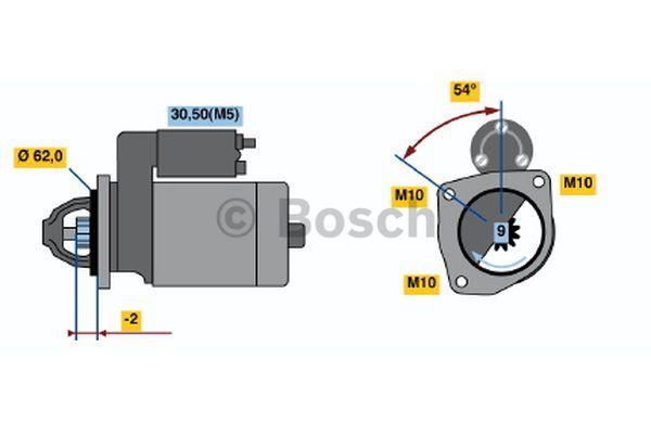 Bosch 0 001 108 176 Starter 0001108176