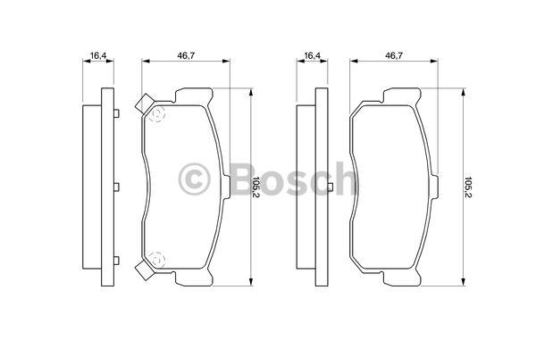 Brake pad set Bosch 0 986 461 144