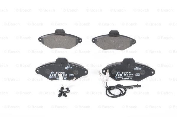 Brake Pad Set, disc brake Bosch 0 986 461 757