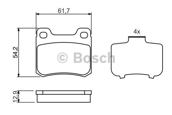 Bosch Brake pad set – price 60 PLN