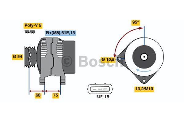 Alternator Bosch 0 986 044 841