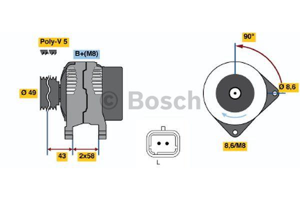Alternator Bosch 0 986 045 101