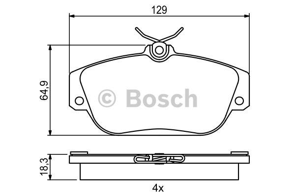 Bosch Brake pad set – price 121 PLN