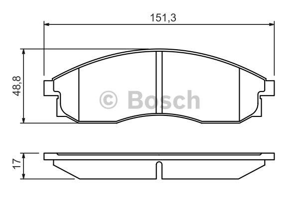 Bosch Brake pad set – price 150 PLN