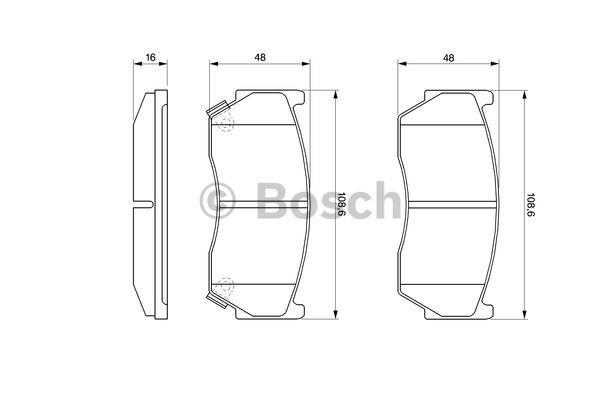 Bosch Brake pad set – price 91 PLN