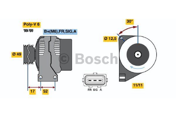 Alternator Bosch 0 986 049 121
