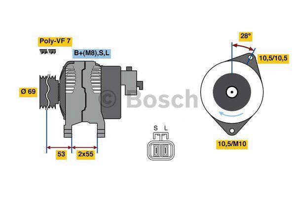 Alternator Bosch 0 986 080 640