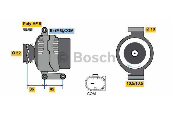 Alternator Bosch 0 986 081 040